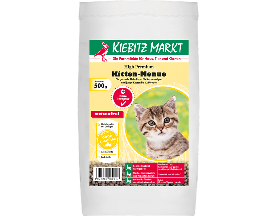 Kiebitzmarkt High Premium Kitten-Menue weizenfrei 2 kg