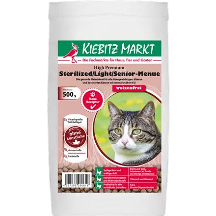 Kiebitzmarkt High Premium Sterilized / Light / Senior-Menue weizenfrei
