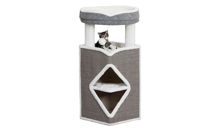 Cat Tower Arma 98 cm, grau/weiß