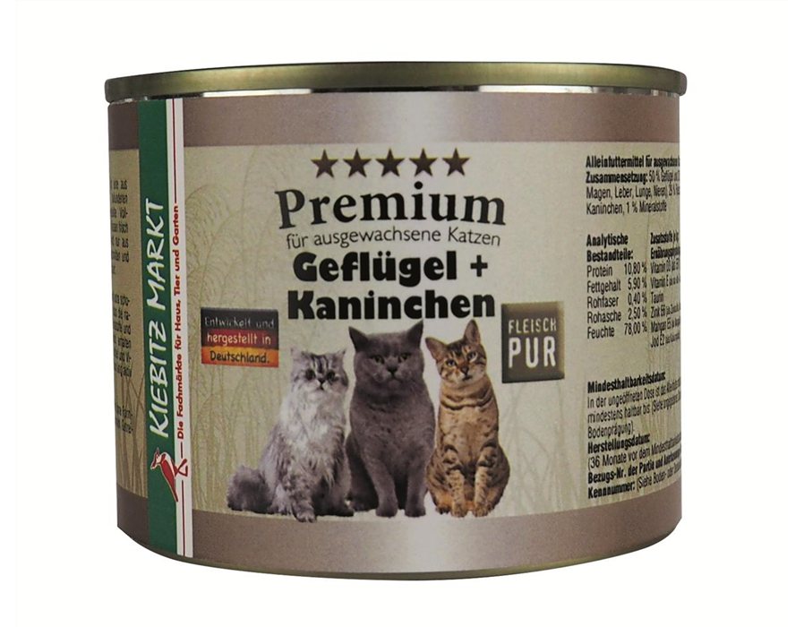 Kiebitzmarkt Premium Geflügel + Kaninchen 24x200 g