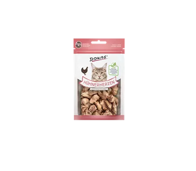Dokas Cat Snack Hühnerherzen gefriergetrocknet 15 g