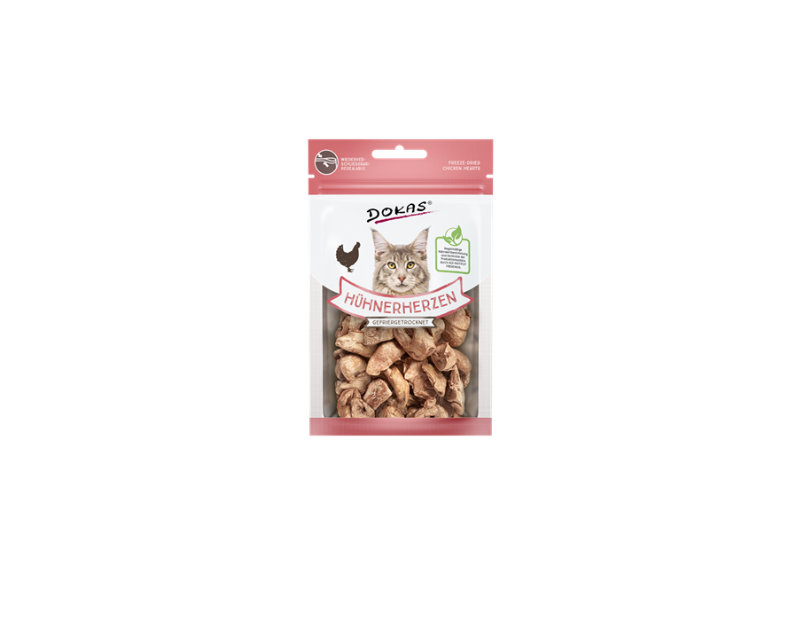 Dokas Cat Snack Hühnerherzen gefriergetrocknet 15 g 15 g