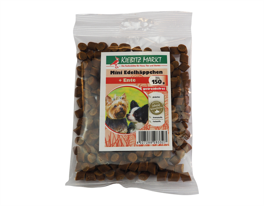 Kiebitzmarkt Mini Edelhäppchen + Ente getreidefrei 150 g