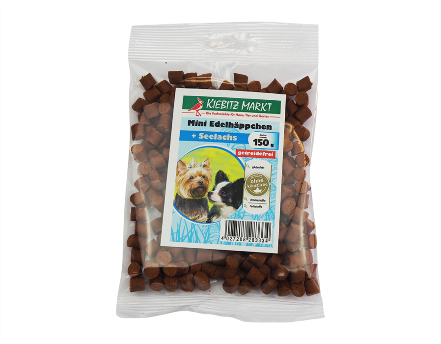 Kiebitzmarkt Mini Edelhäppchen + Seelachs getreidefrei 150 g