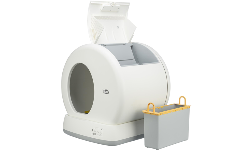 Trixie selbstreinigende Katzentoilette Katzenklo Kunststoff, 53 × 55,5 × 52 cm, weiß