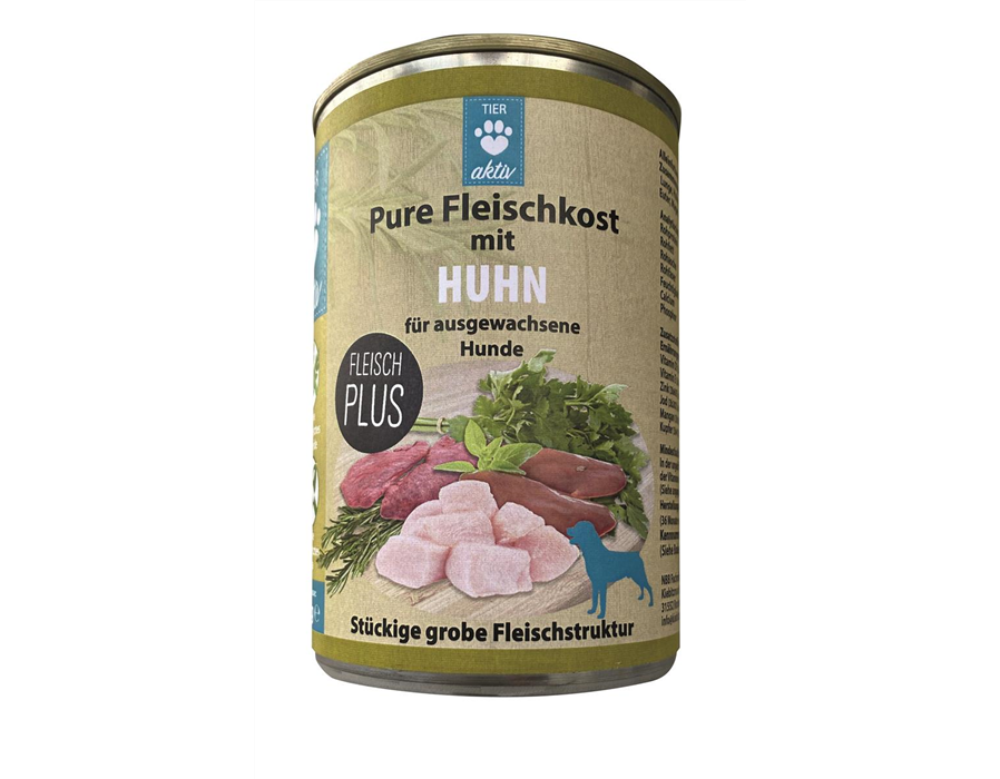 TIER aktiv Pure Fleischkost mit Huhn 24x400 g