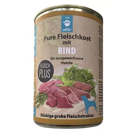 TIER aktiv Pure Fleischkost mit Rind