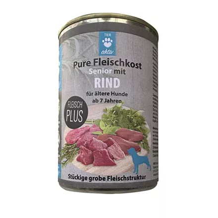 TIER aktiv Pure Fleischkost Senior mit Rind