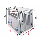 Alu-Transportbox "New Design" a 60 x b 46 x c 55 x d 56 x e 38 cm
