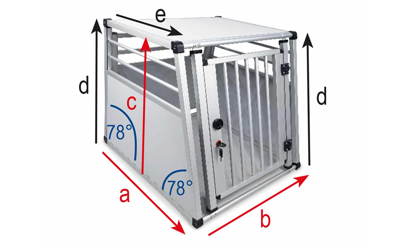 Alu-Transportbox "New Design" a 60 x b 46 x c 55 x d 56 x e 38 cm