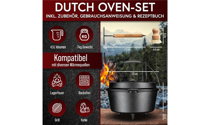 GUSSKÖNIG Dutch Oven 2in1 4,5 L 4,5 Liter