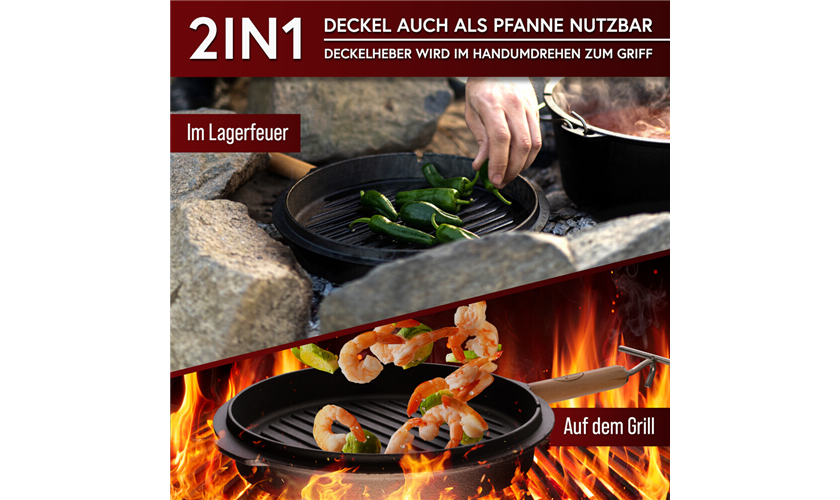 GUSSKÖNIG Dutch Oven 2in1 4,5 L 4,5 Liter