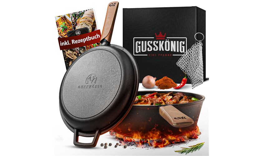 GUSSKÖNIG Doppelpfanne 4,5 L 4,5 Liter
