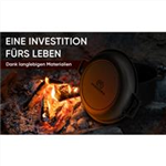 GUSSKÖNIG Dutch Oven mit Ledergriffen Topf 4,8 Liter, Deckel 1,8 Liter