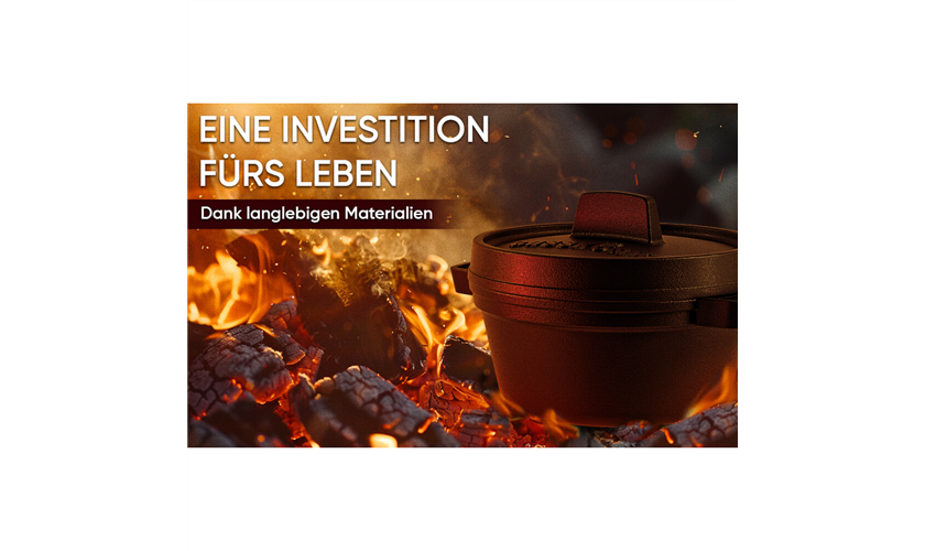 GUSSKÖNIG Dutch Oven-Set Mini 6x 250 ml Mini-Topf mit Deckel