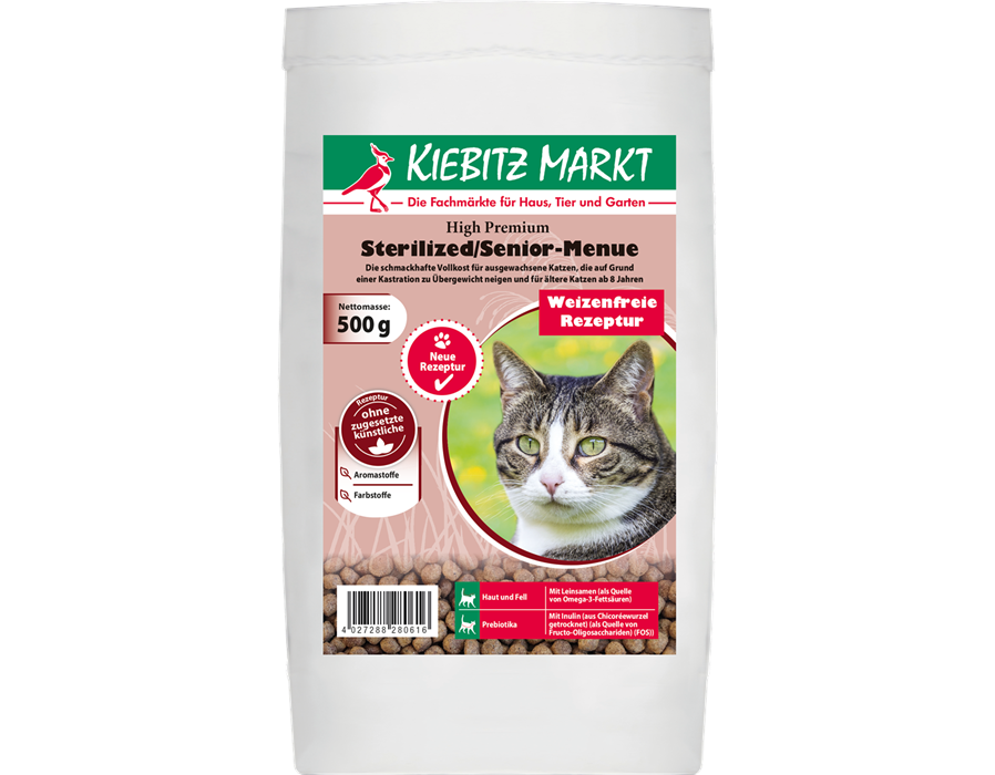 Kiebitzmarkt High Premium Sterilized / Light / Senior-Menue weizenfrei 2 kg