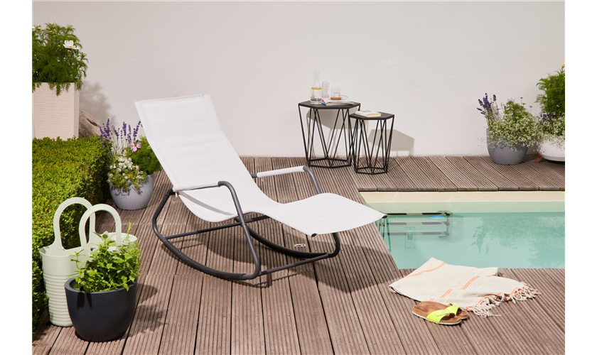 Schaukelliege mit Kissen Aliano grey