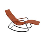 Schaukelliege mit Kissen Aliano red