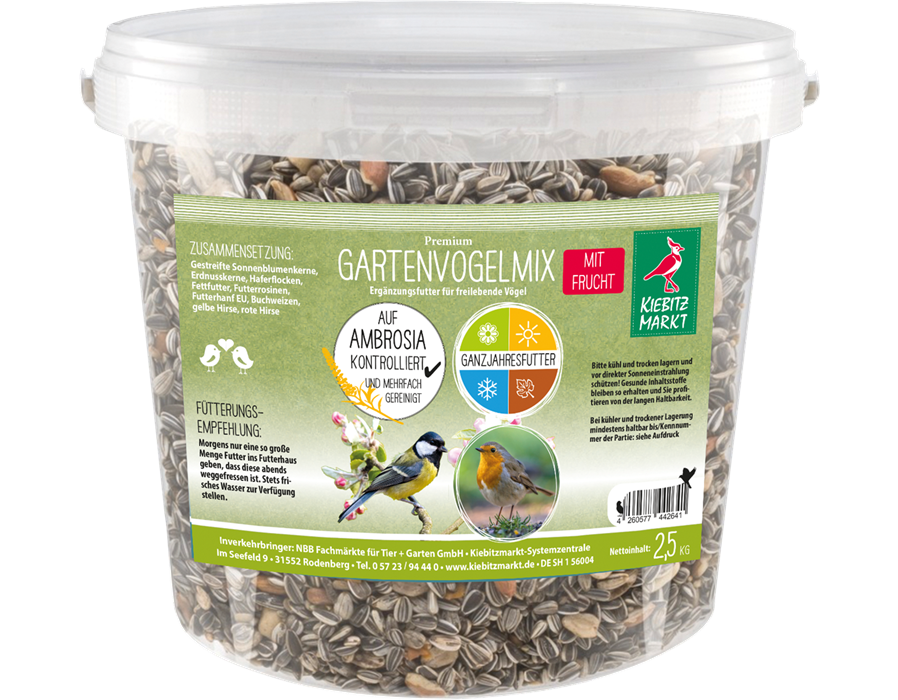 Kiebitzmarkt Premium Gartenvogelmix - Kopie 2,5 kg Eimer
