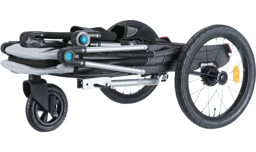 Fahrrad-Anhänger für Hunde Art.-Nr.: 12794, Größe: S, Maße: 58 x 93 x 74/114 cm, bis zu 15 kg