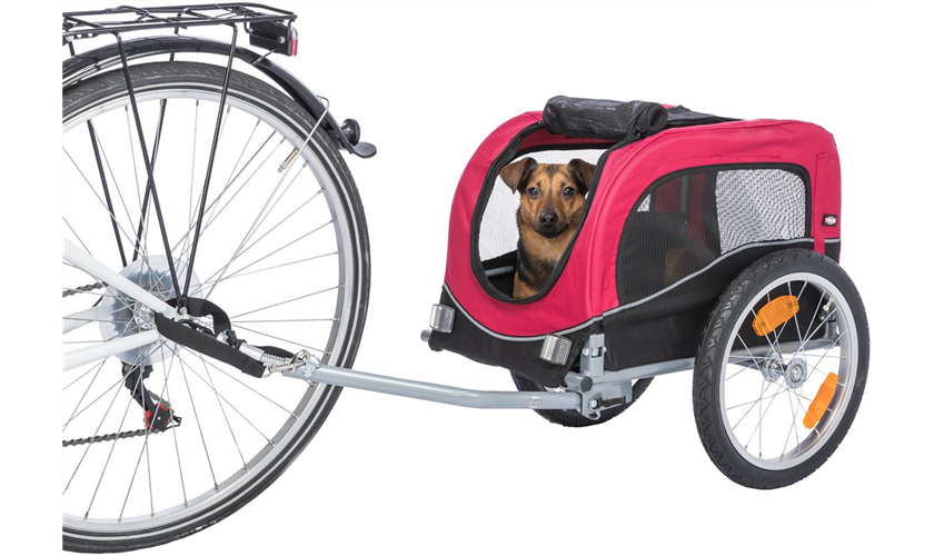 Fahrrad-Anhänger für Hunde Art.-Nr.: 12813, Größe: S, Maße: 53 x 60 x 60/117 cm, bis zu 15 kg