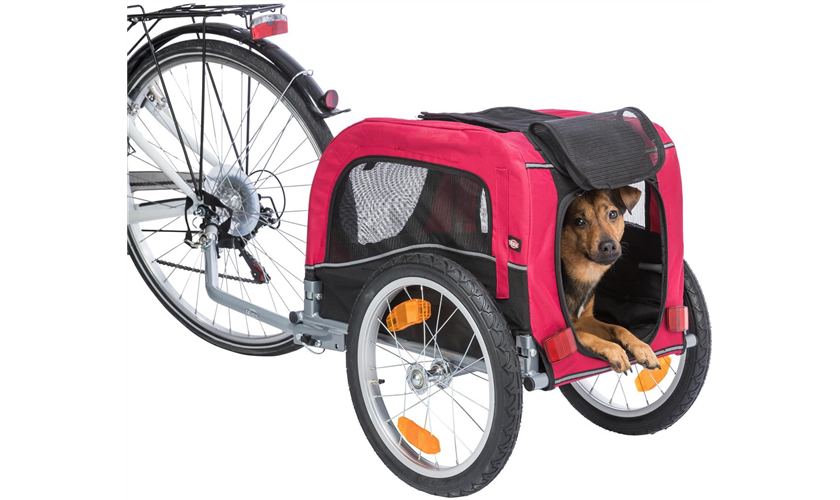 Fahrrad-Anhänger für Hunde Art.-Nr.: 12813, Größe: S, Maße: 53 x 60 x 60/117 cm, bis zu 15 kg