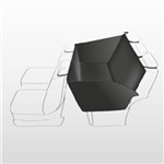 Auto-Schondecke mit Seitenteilen, teilbar Art.-Nr.: 13203, Maße: 1,55 × 1,30 m