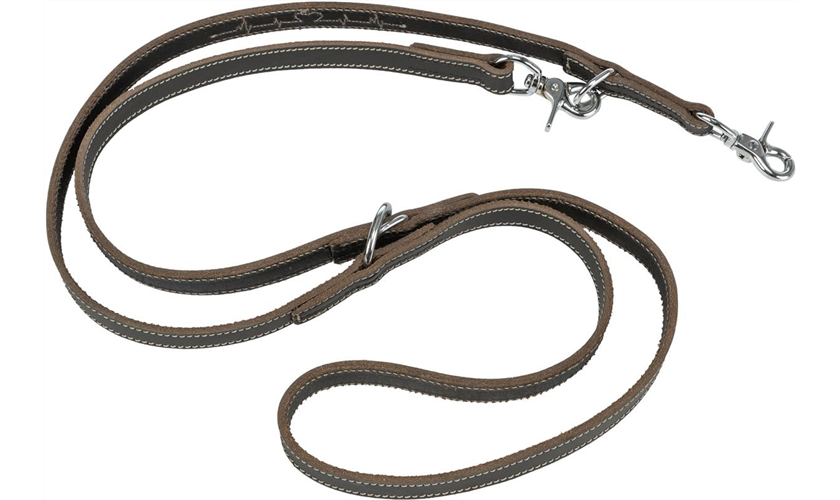 Rustic Fettleder-Verlängerungsleine Heartbeat Art.-Nr.: 18982, Größe M-L, Farbe Schwarz, Maße: 2,00 m/20 mm