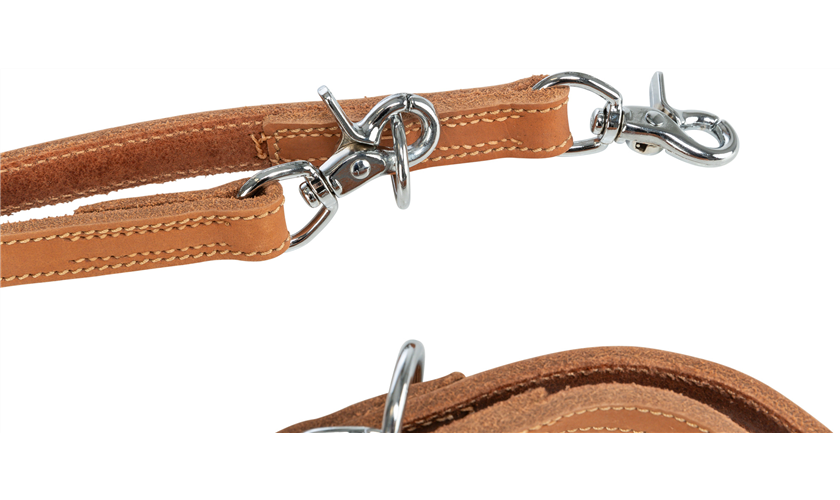 Rustic Fettleder-Verlängerungsleine Heartbeat Art.-Nr.: 18982, Größe M-L, Farbe Schwarz, Maße: 2,00 m/20 mm