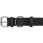 Rustic Fettleder-Halsband Heartbeat Art.-Nr.: 18984, Größe S-M, Farbe Schwarz, Maße: 34-40 cm/30 mm