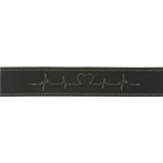 Rustic Fettleder-Halsband Heartbeat Art.-Nr.: 18984, Größe S-M, Farbe Schwarz, Maße: 34-40 cm/30 mm