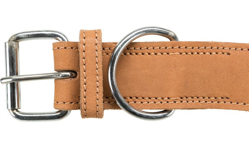 Rustic Fettleder-Halsband Heartbeat Art.-Nr.: 18984, Größe S-M, Farbe Schwarz, Maße: 34-40 cm/30 mm