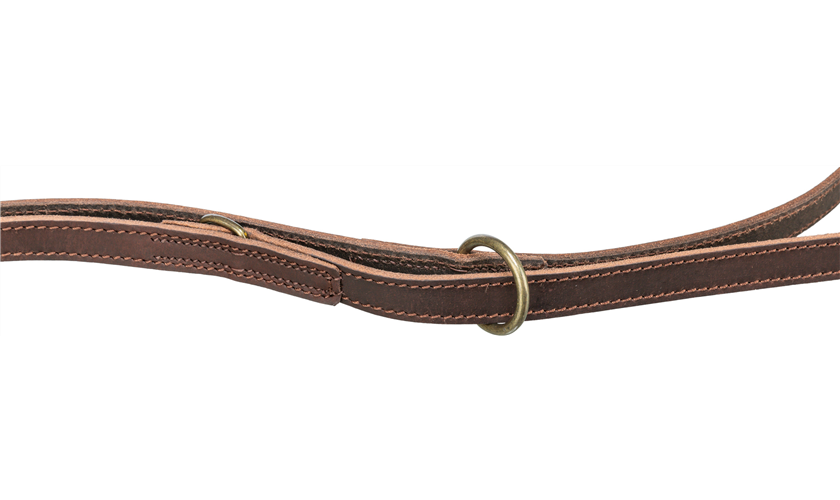Rustic Fettleder-Verlängerungsleine Art.-Nr.: 19002, Größe M-L, Farbe Dunkelbraun, Maße: 2,00 m/20 mm