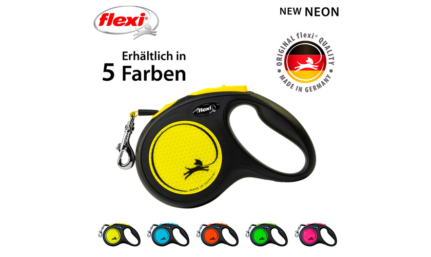 flexi NEON Gurt Art.-Nr.: 209321, neongelb, Größe M, Maße: 5 m/bis zu 25 kg