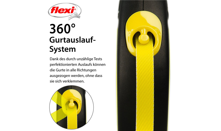 flexi NEON Gurt Art.-Nr.: 209321, neongelb, Größe M, Maße: 5 m/bis zu 25 kg