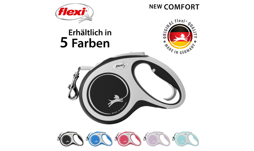 flexi COMFORT Gurt Art.-Nr.: 213501, schwarz, Größe M, Maße: 5 m, bis zu 25 kg
