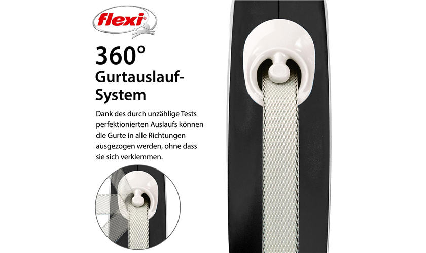 flexi COMFORT Gurt Art.-Nr.: 213501, schwarz, Größe M, Maße: 5 m, bis zu 25 kg