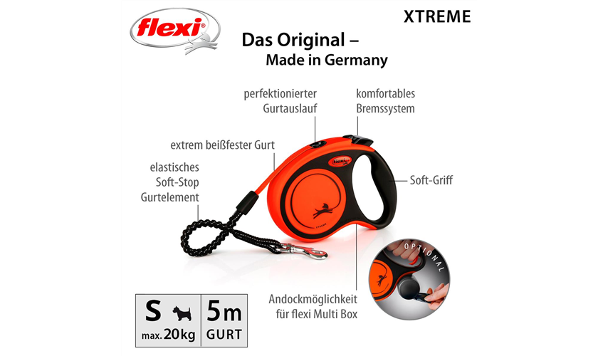 flexi XTREME Gurt Art.-Nr.: 21417, Größe S, Maße: 5 m, bis zu 20 kg