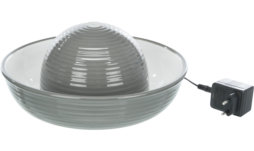 Trinkbrunnen Vital Flow Art.-Nr.: 24466, grau/weiß, Maße: 1,5 l/ø 28 × 12 cm