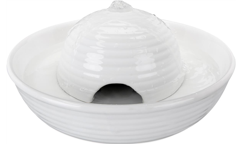 Trinkbrunnen Vital Flow Art.-Nr.: 24466, grau/weiß, Maße: 1,5 l/ø 28 × 12 cm