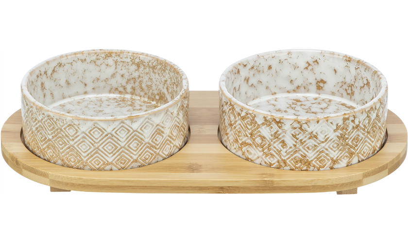 Napf-Set Art.-Nr.: 24829, Maße: 2 x 0,8 l/ø 16 cm/39 × 8 × 20 cm