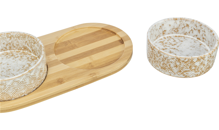 Napf-Set Art.-Nr.: 24829, Maße: 2 x 0,8 l/ø 16 cm/39 × 8 × 20 cm