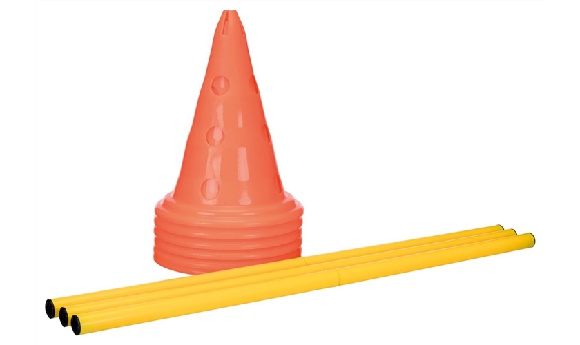 Pylonen-Hindernis-Set Art.-Nr.: 32091, Maße: ø 23 × 30 cm/78 cm, Inhalt 6 Pylonen/3 Stangen Pylonen-Hindernis-Set Art.-Nr.: 32091, Maße: ø 23 × 30 cm/78 cm, Inhalt 6 Pylonen/3 Stangen