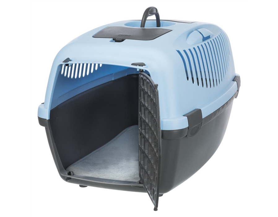 Transportbox Capri 3 Art.-Nr.: 39832, Größe: S, Maße: 40 × 38 × 61 cm, bis zu: 12 kg, dunkelgrau/blau