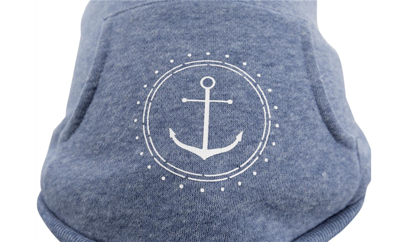 Hundepulli BE NORDIC Hoodie Flensburg Art.-Nr.: 67487, Größe M, Bauchumfang 70 cm, Rückenlänge 50 cm, blau