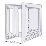 4-Wege Freilauftür, elektromagnetisch Art.-Nr.: 3869, Maße: 21,1 × 24,4 cm