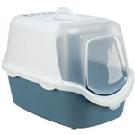 Katzentoilette Vico Open Top, mit Haube Art.-Nr.: 40341, Maße: 40 × 40 × 56 cm, blau/weiß