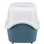 Katzentoilette Vico Open Top, mit Haube Art.-Nr.: 40341, Maße: 40 × 40 × 56 cm, blau/weiß