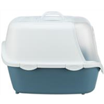 Katzentoilette Vico Open Top, mit Haube Art.-Nr.: 40341, Maße: 40 × 40 × 56 cm, blau/weiß