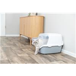 Katzentoilette Vico Open Top, mit Haube Art.-Nr.: 40341, Maße: 40 × 40 × 56 cm, blau/weiß